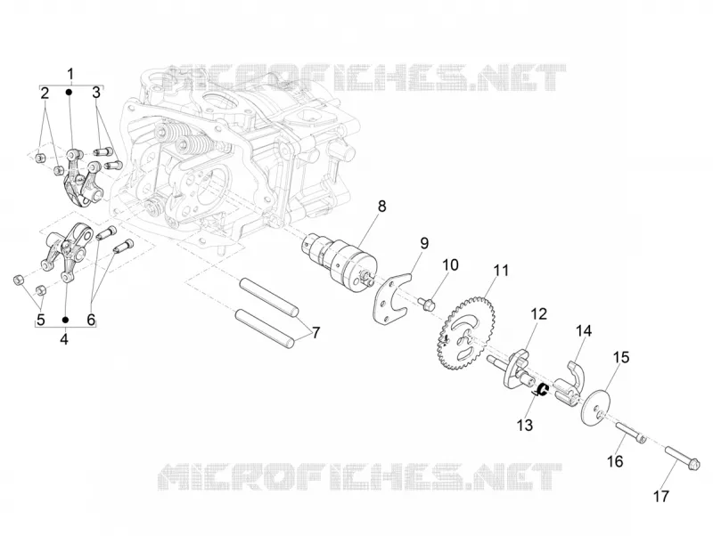 Rocking levers support unit VESPA VESPA-SCOOTER 300 GTS 2019  GTS 300 HPE 4T/4V ie ABS Euro 4