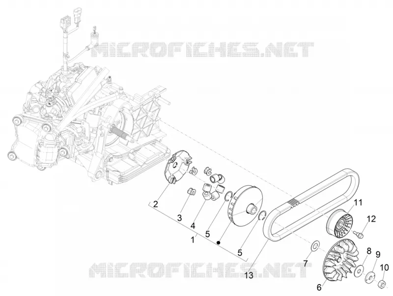 Driving pulley VESPA VESPA-SCOOTER 300 GTS 2019  GTS 300 HPE 4T/4V ie ABS Euro 4