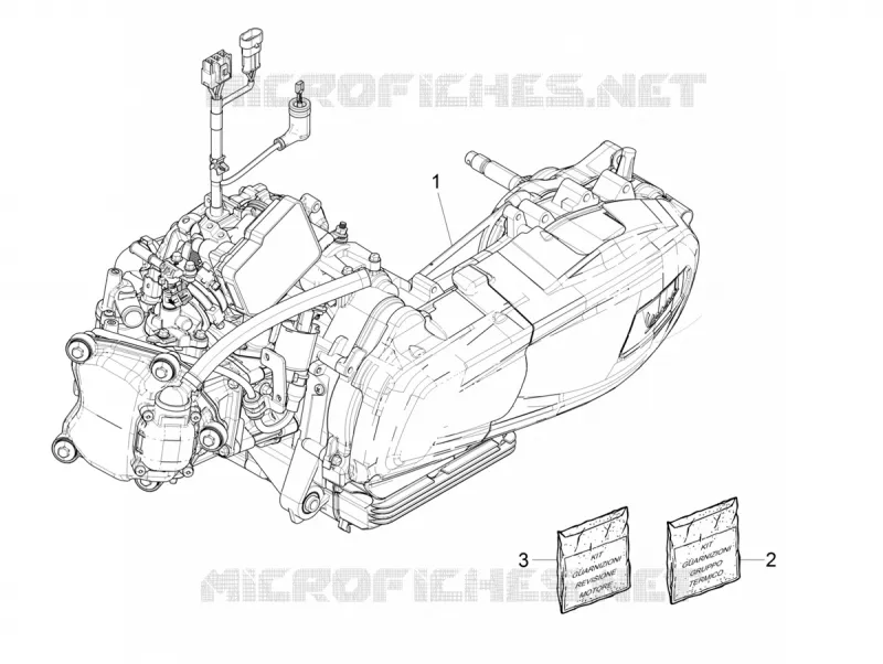 ENGINE ASSEMPLY VESPA VESPA-SCOOTER 300 GTS 2021  GTS 300 HPE 4T/4V ie ABS Euro 4