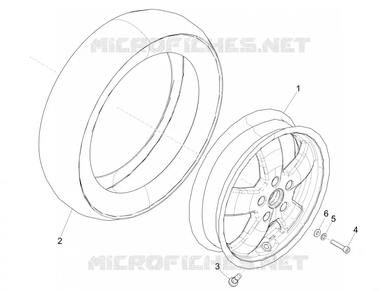 Front wheel VESPA VESPA-SCOOTER 300 GTS 2019  GTS 300 HPE 4T/4V ie ABS Euro 4