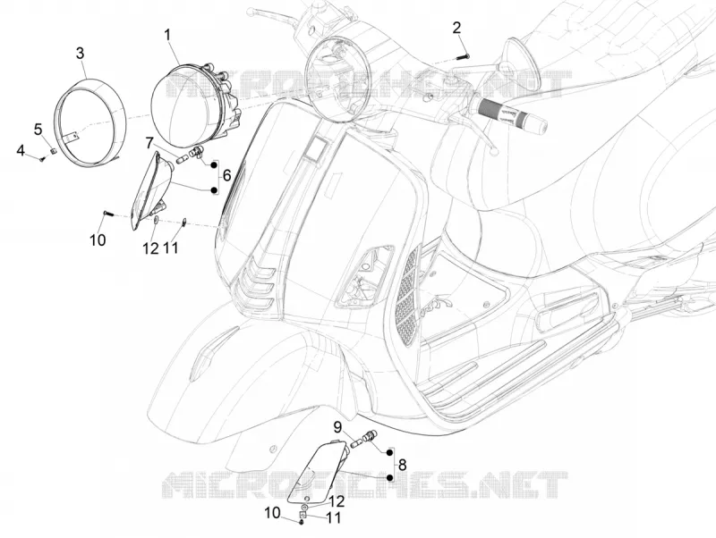 HEADLIGHT - INDICATORS VESPA VESPA-SCOOTER 300 GTS 2020  GTS 300 HPE 4T/4V ie ABS Euro 4