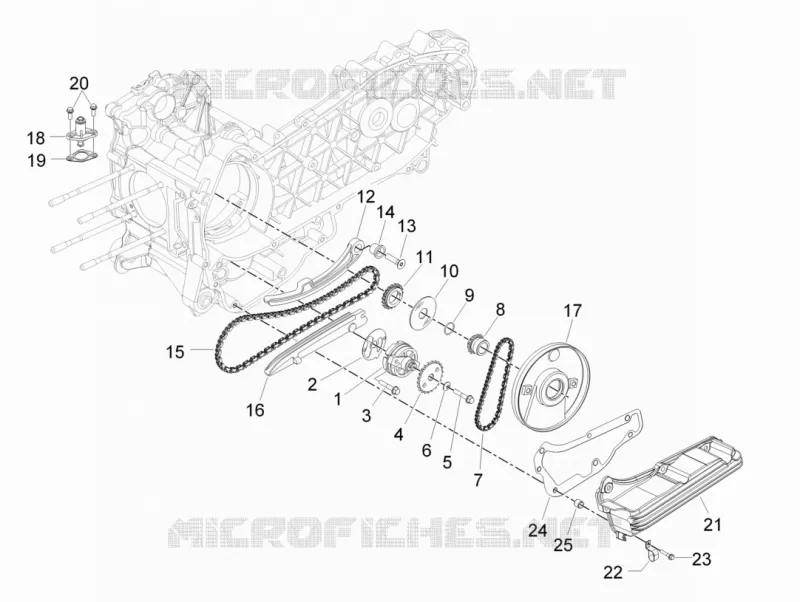 Oil pump VESPA VESPA-SCOOTER 300 GTS 2021  GTS 300 HPE 4T/4V ie ABS Euro 4