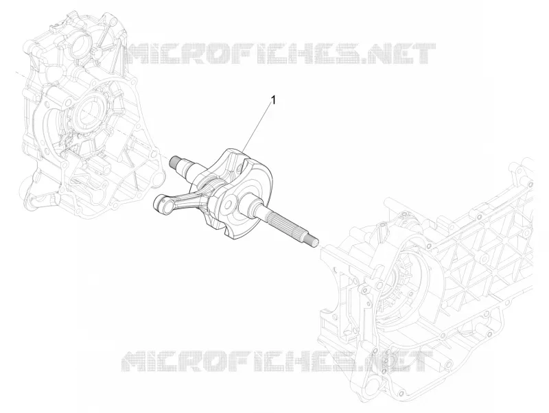 CRANKSHAFT VESPA VESPA-SCOOTER 300 GTS 2019  GTS 300 Supertech HPE 4T/4V ie Euro 4 ABS