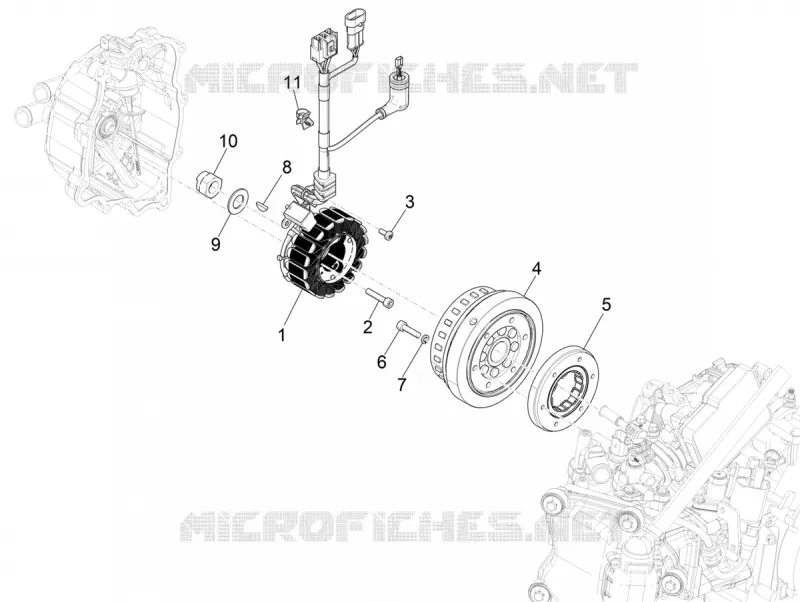 Cdi magneto assy VESPA VESPA-SCOOTER 300 GTS 2019  GTS 300 Supertech HPE 4T/4V ie Euro 4 ABS
