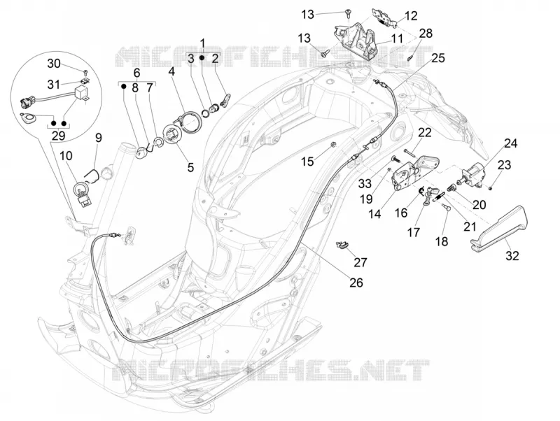 LOCKS VESPA VESPA-SCOOTER 300 GTS 2022  GTS 300 Supertech HPE 4T/4V ie Euro 4 ABS
