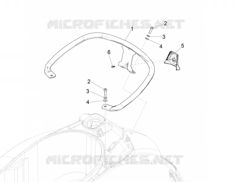 Rear luggage rack VESPA VESPA-SCOOTER 300 GTS 2021  GTS 300 Supertech HPE 4T/4V ie Euro 4 ABS