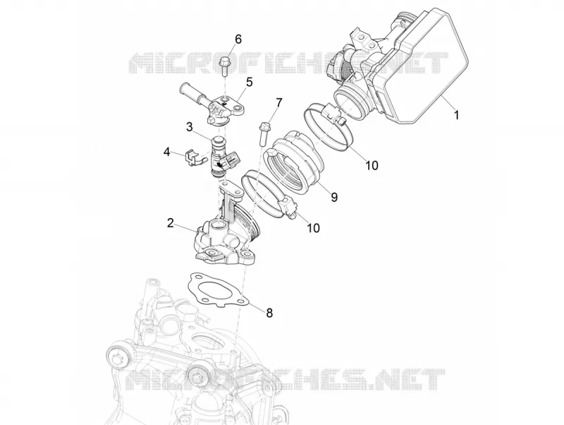 Throttle body - Injector - Inlet manifold VESPA VESPA-SCOOTER 300 GTS 2020  GTS 300 Supertech HPE 4T/4V ie Euro 4 ABS