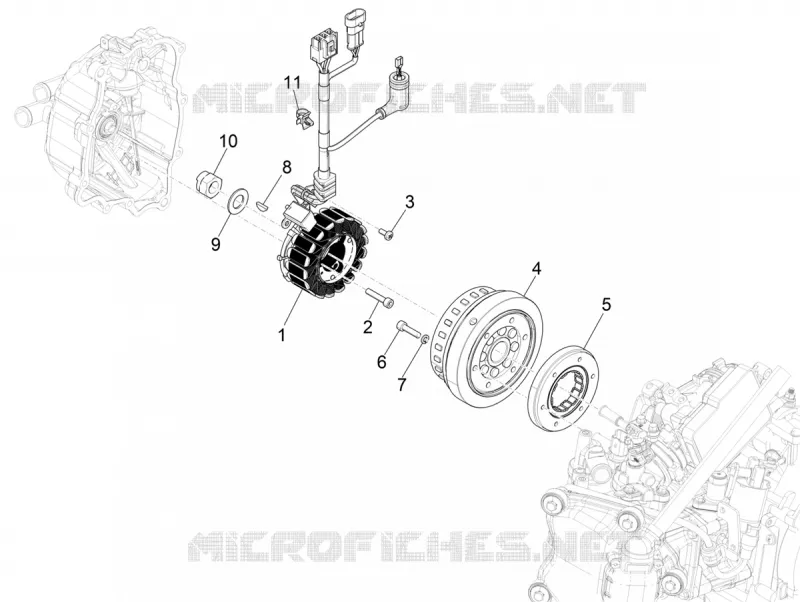 Cdi magneto assy VESPA VESPA-SCOOTER 300 GTS 2019  GTS 300 Supertech HPE 4T/4V ie ABS Euro 4