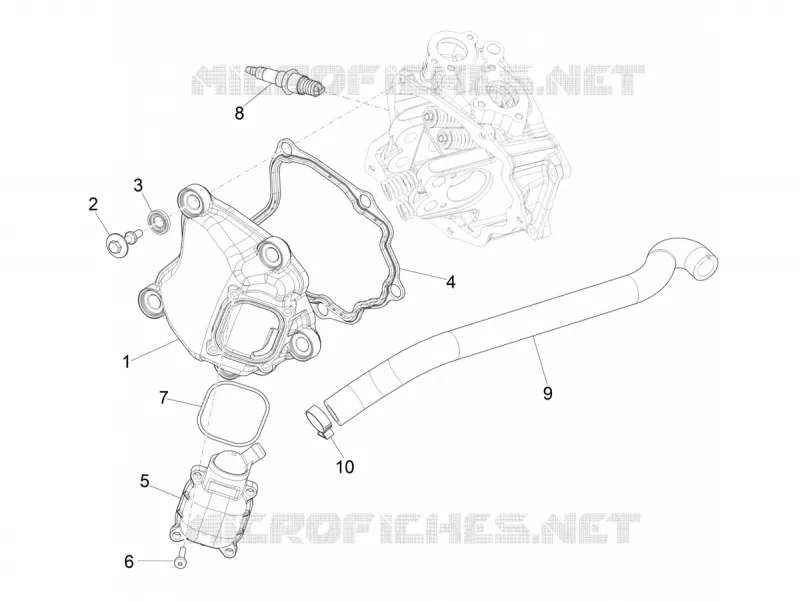 Cylinder head cover VESPA VESPA-SCOOTER 300 GTS 2019  GTS 300 Supertech HPE 4T/4V ie ABS Euro 4