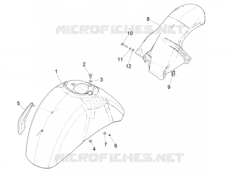 Wheel huosing - Mudguard VESPA VESPA-SCOOTER 300 GTS 2018  GTS 300 Supertech HPE 4T/4V ie ABS Euro 4