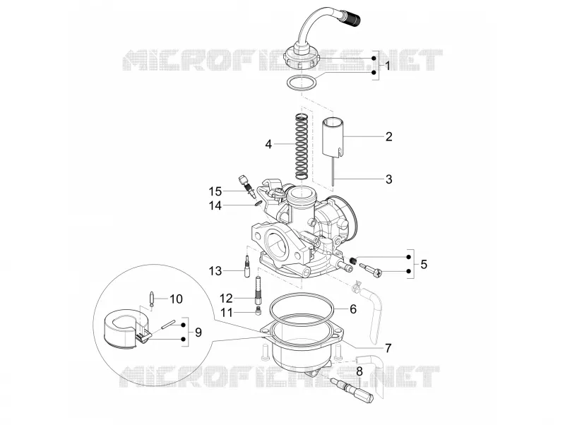 Carburetor's components VESPA VESPA-SCOOTER 125 SXL 2019  SXL 125 4T 3V