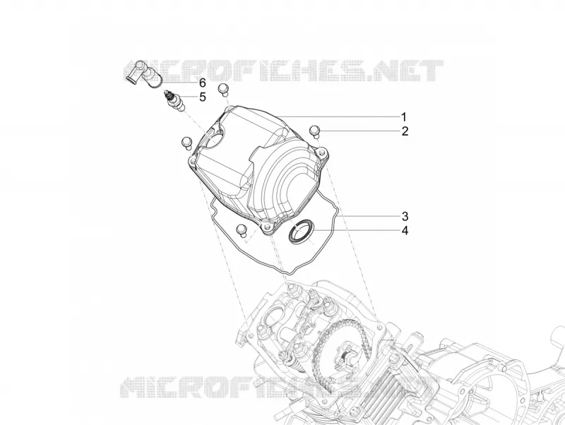 Cylinder head cover VESPA VESPA-SCOOTER 125 SXL 2019  SXL 125 4T 3V