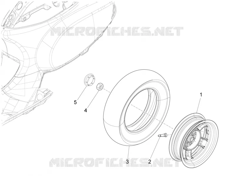 REAR WHEEL VESPA VESPA-SCOOTER 125 SXL 2018  SXL 125 4T 3V