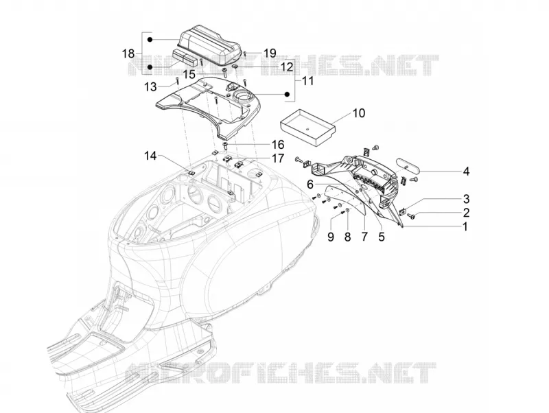 Rear cover - Splash guard VESPA VESPA-SCOOTER 150 SXL 2019  SXL 150 4T 3V CARB
