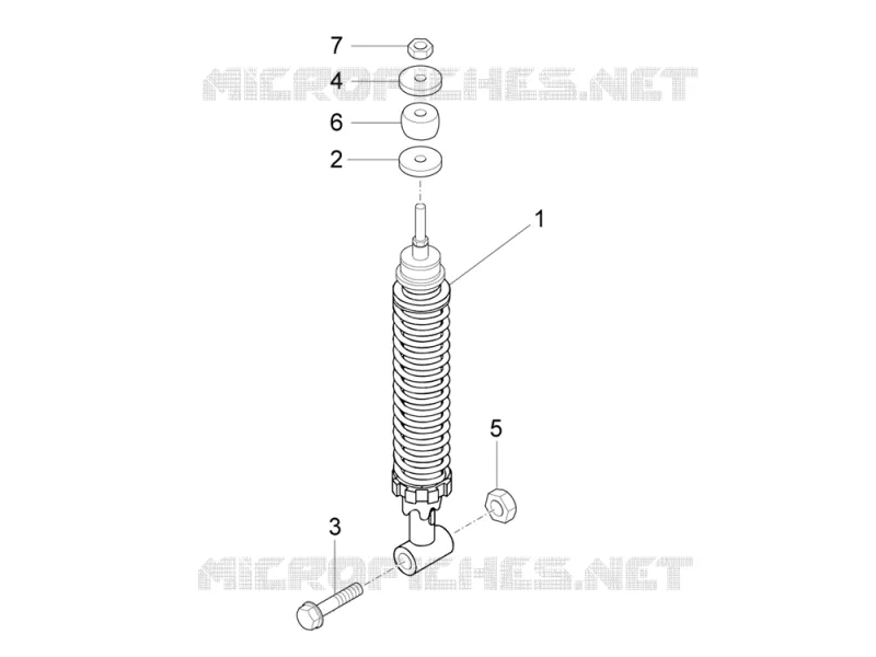 Rear suspension - Shock absorber/s VESPA VESPA-SCOOTER 125 VXL 2019  VXL 125 4T 3V