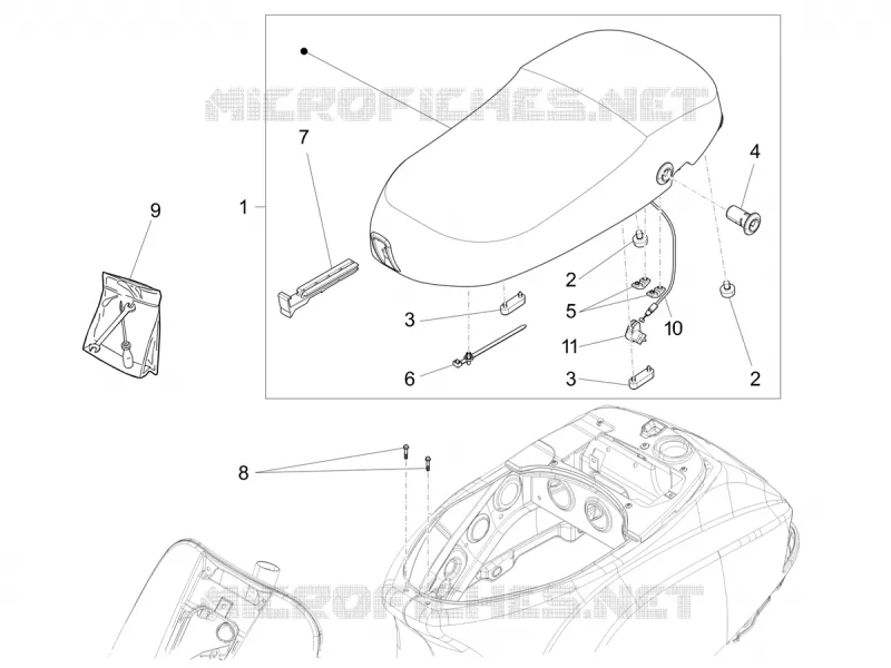 Saddle/seats VESPA VESPA-SCOOTER 125 VXL 2019  VXL 125 4T 3V