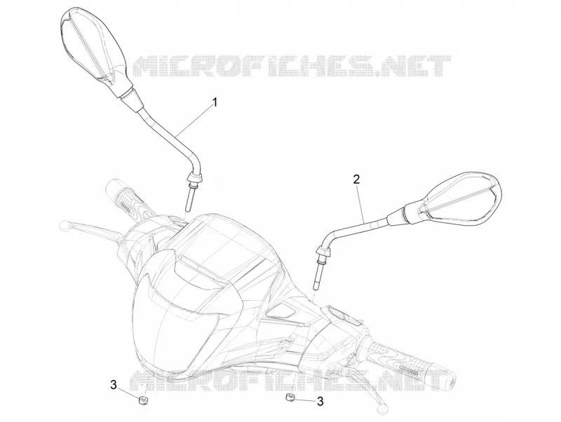 MIRRORS PIAGGIO PIAGGIO-SCOOTER 300 BEVERLY 2021  Beverly 300 4T/4V HPE Euro 5 ABS