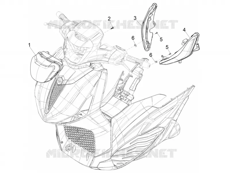 HEADLIGHT - INDICATORS PIAGGIO PIAGGIO-SCOOTER 400 BEVERLY 2024  Beverly 400 4T/4V Euro 5 ABS