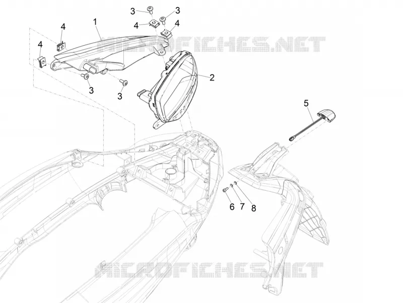 TAIL LIGHTS - INDICATORS PIAGGIO PIAGGIO-SCOOTER 400 BEVERLY 2024  Beverly 400 4T/4V Euro 5 ABS