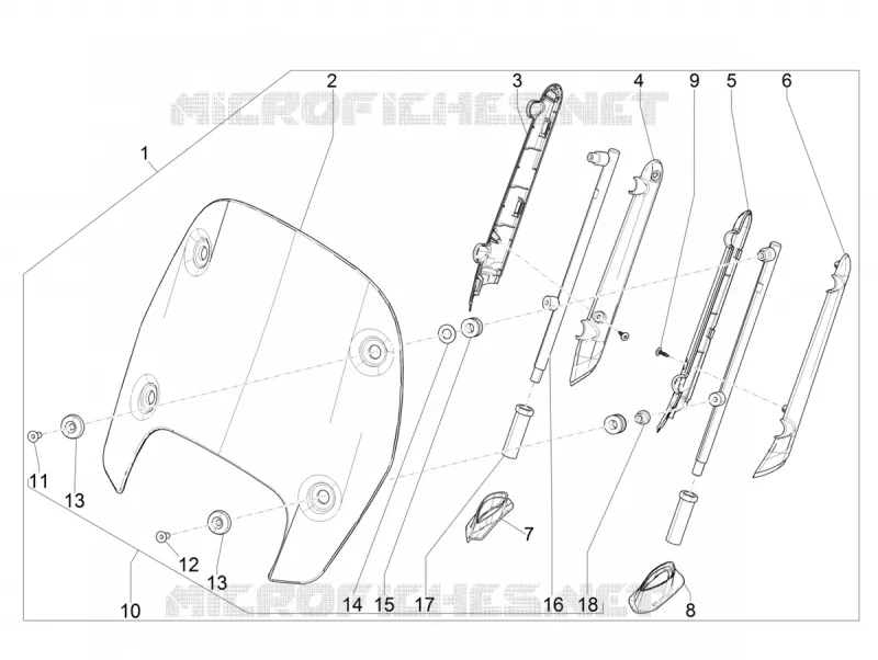 Windshield - Glass PIAGGIO PIAGGIO-SCOOTER 400 BEVERLY 2024  Beverly 400 4T/4V Euro 5 ABS