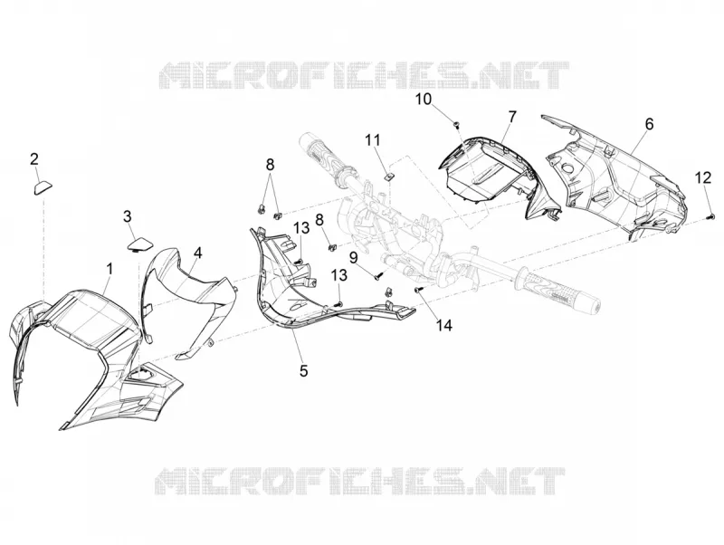 Handlebars coverages PIAGGIO PIAGGIO-SCOOTER 400 BEVERLY 2021  Beverly 400 4T/4V HPE Euro 5 ABS