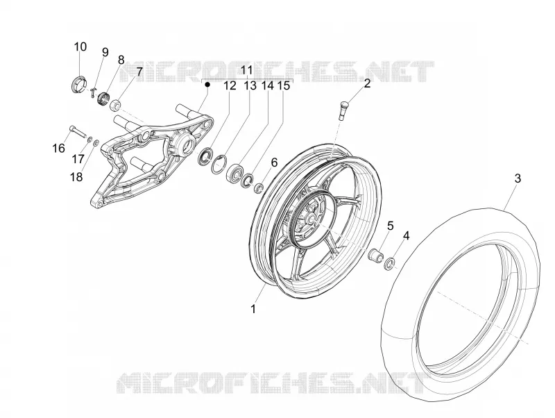 REAR WHEEL PIAGGIO PIAGGIO-SCOOTER 125 LIBERTY 2017  Liberty iGet 4T 3V ie ABS