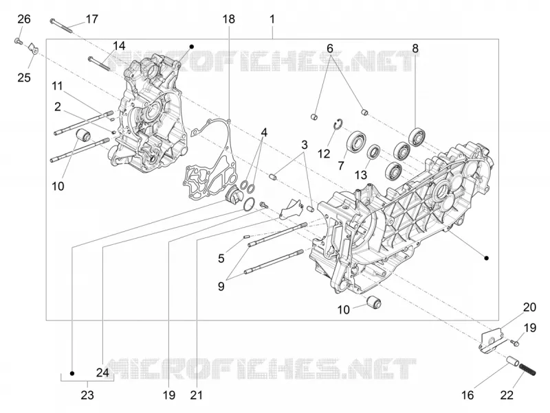Crankcase PIAGGIO PIAGGIO-SCOOTER 125 LIBERTY 2022  Liberty 125 4T iGet 3V ie ABS Euro 5
