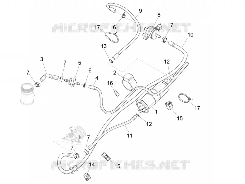 Anti-percolation system PIAGGIO PIAGGIO-SCOOTER 50 LIBERTY 2021  Liberty 50 iGet 4T 3V Euro 5