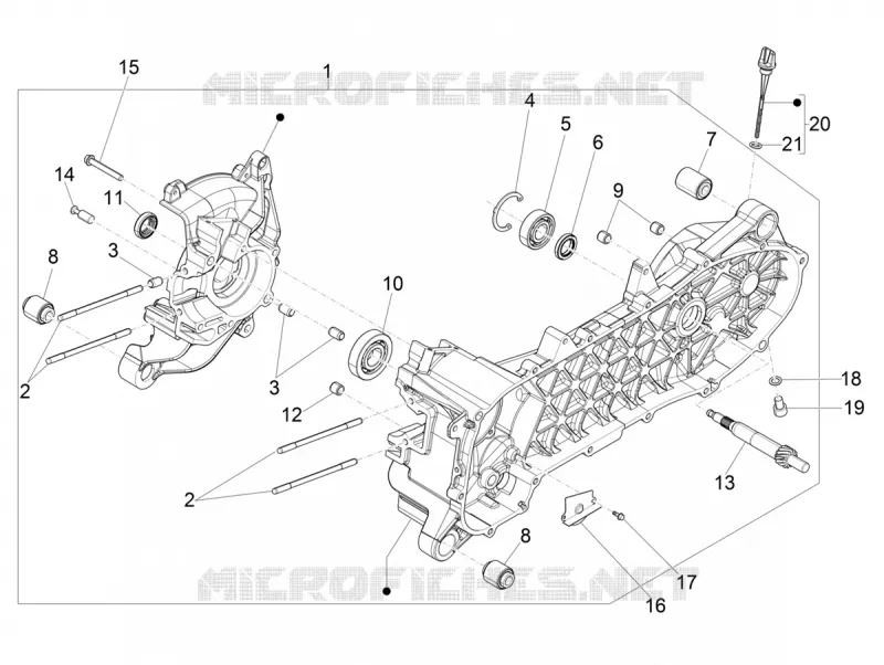 Crankcase PIAGGIO PIAGGIO-SCOOTER 50 LIBERTY 2022  Liberty 50 iGet 4T 3V Euro 5
