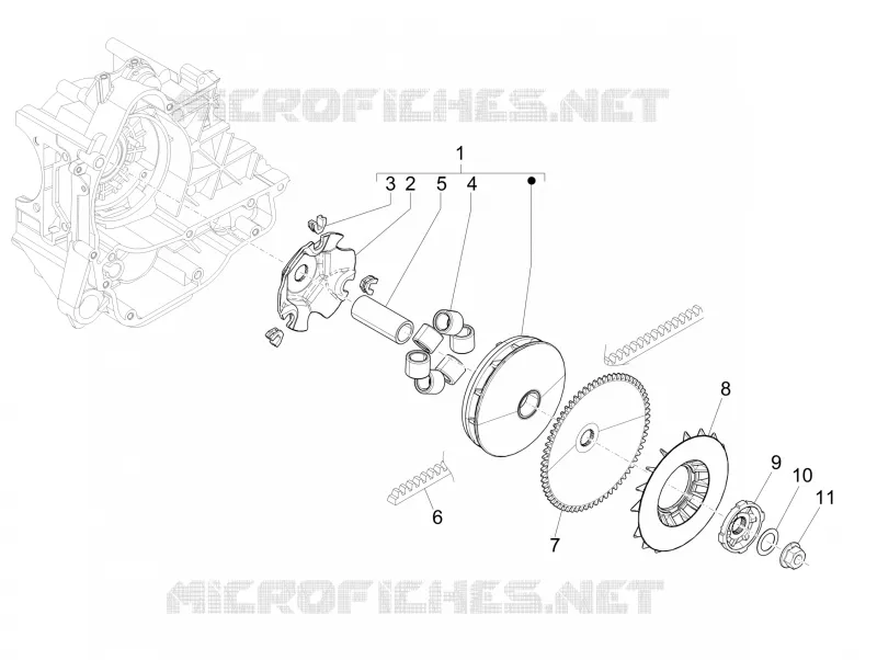 Driving pulley PIAGGIO PIAGGIO-SCOOTER 50 LIBERTY 2022  Liberty 50 iGet 4T 3V Euro 5