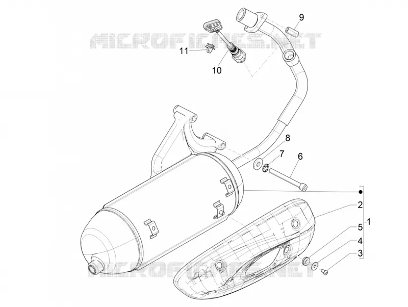 EXHAUST PIAGGIO PIAGGIO-SCOOTER 50 LIBERTY 2023  Liberty 50 iGet 4T 3V Euro 5