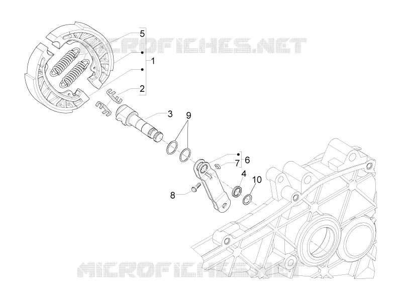REAR BRAKE - SHOES PIAGGIO PIAGGIO-SCOOTER 50 LIBERTY 2024  Liberty 50 iGet 4T 3V Euro 5