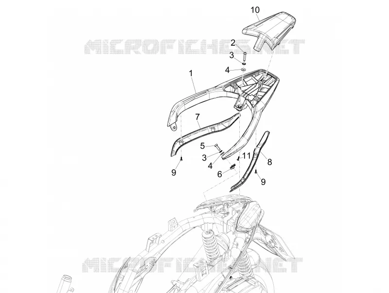 Rear luggage rack PIAGGIO PIAGGIO-SCOOTER 125 MEDLEY 2016  Medley 4T ie ABS