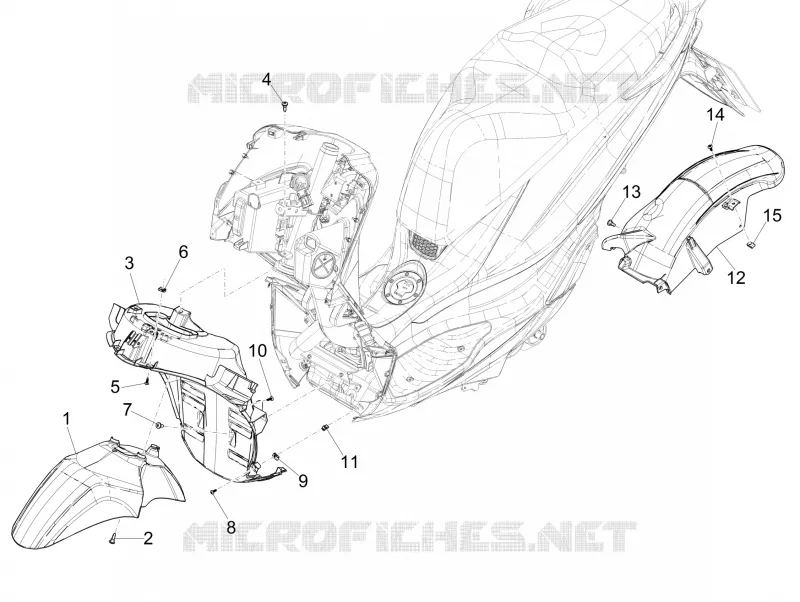 Wheel huosing - Mudguard PIAGGIO PIAGGIO-SCOOTER 125 MEDLEY 2016  Medley 4T ie ABS