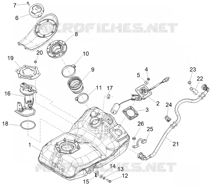 Tank PIAGGIO PIAGGIO-SCOOTER 125 MEDLEY 2021  Medley 125 Euro 5 ABS