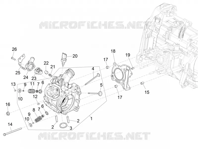 CYLINDER HEAD - VALVES PIAGGIO PIAGGIO-SCOOTER 125 MEDLEY 2024  Medley 125 Euro 5 ABS