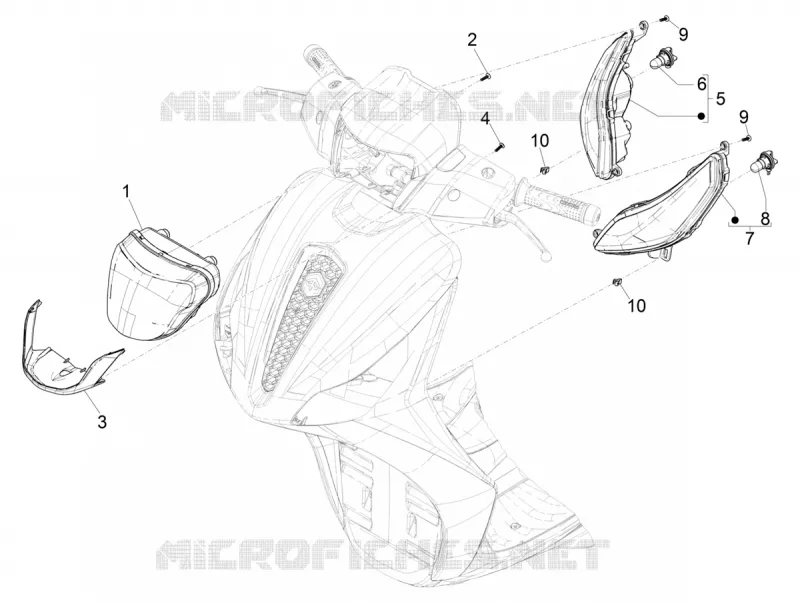 HEADLIGHT - INDICATORS PIAGGIO PIAGGIO-SCOOTER 125 MEDLEY 2022  Medley 125 Euro 5 ABS