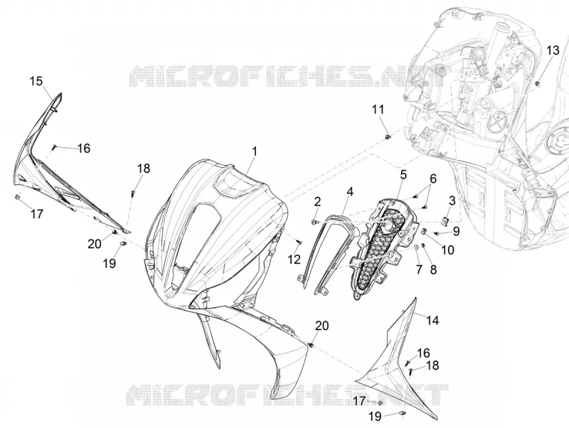 Front shield PIAGGIO PIAGGIO-SCOOTER 150 MEDLEY 2020  Medley 150 4T Euro 5
