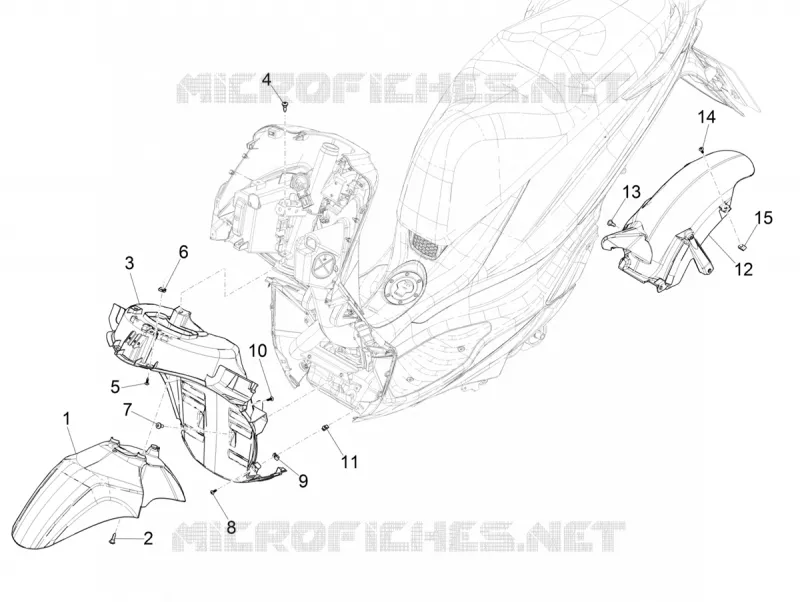 Wheel huosing - Mudguard PIAGGIO PIAGGIO-SCOOTER 150 MEDLEY 2021  Medley 150 4T Euro 5