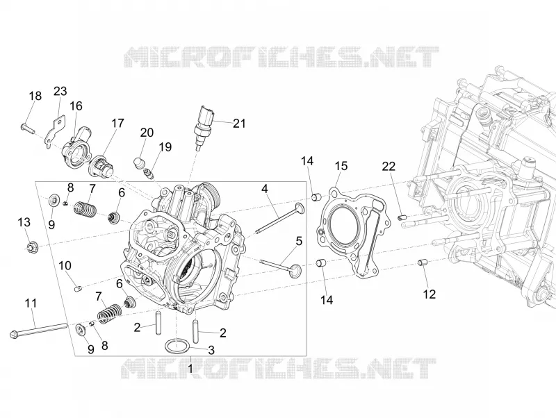 CYLINDER HEAD - VALVES PIAGGIO PIAGGIO-SCOOTER 150 MEDLEY 2017  Medley 4T ie ABS