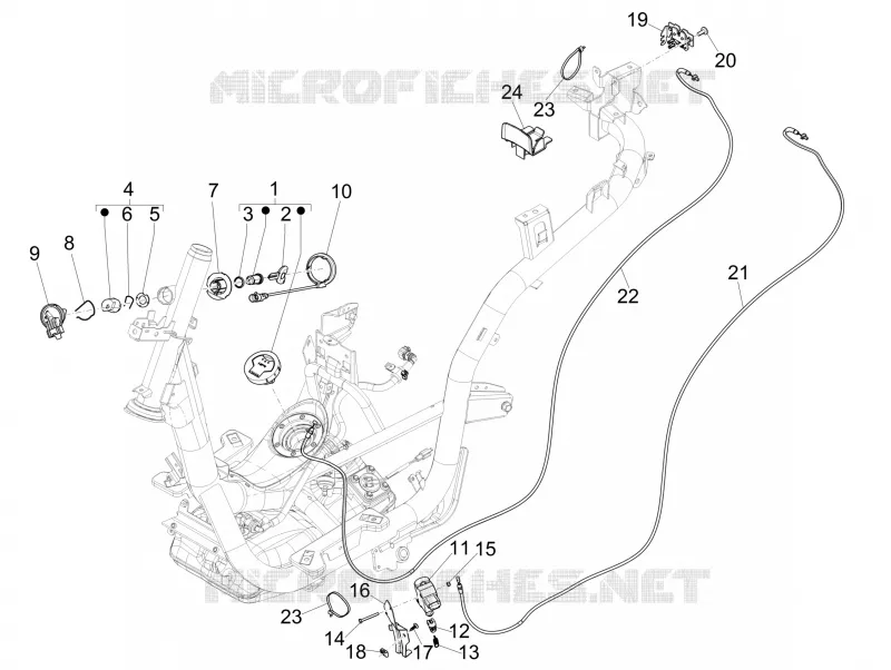 LOCKS PIAGGIO PIAGGIO-SCOOTER 150 MEDLEY 2020  Medley 150 4T ie Euro 3 - Euro 4 ABS