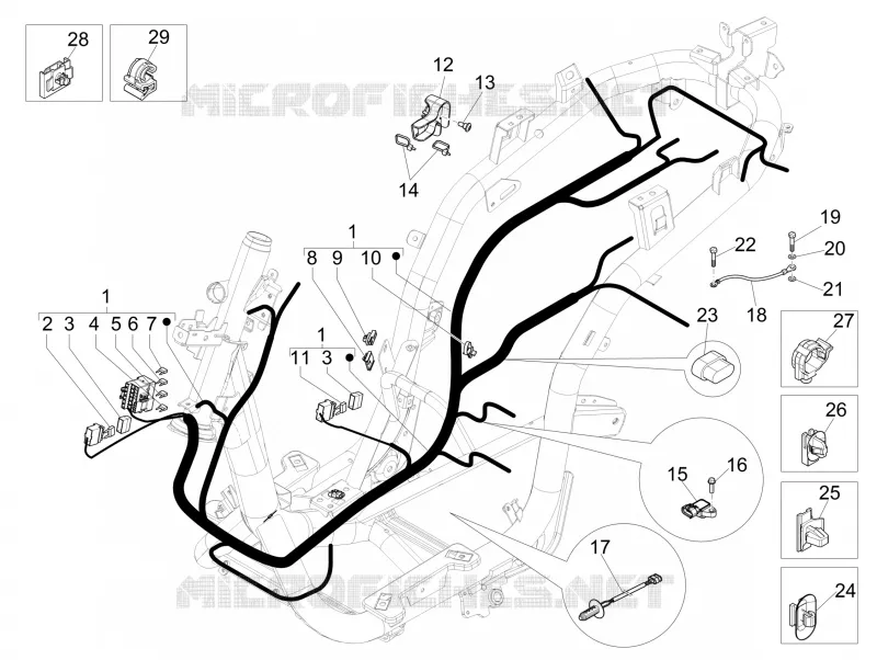 MAIN WIRING HARNESS PIAGGIO PIAGGIO-SCOOTER 150 MEDLEY 2016  Medley 4T ie ABS