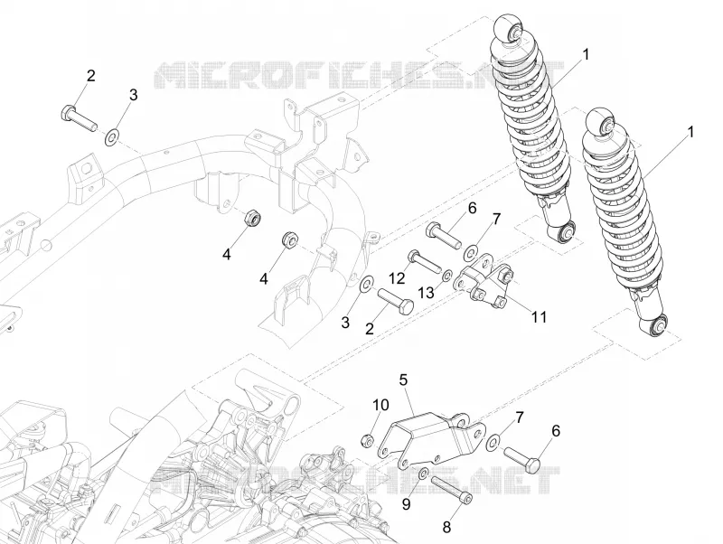 Rear suspension - Shock absorber/s PIAGGIO PIAGGIO-SCOOTER 150 MEDLEY 2016  Medley 4T ie ABS