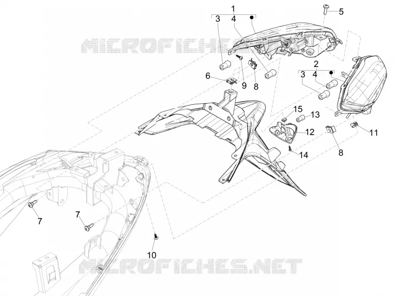 TAIL LIGHTS - INDICATORS PIAGGIO PIAGGIO-SCOOTER 150 MEDLEY 2016  Medley 4T ie ABS