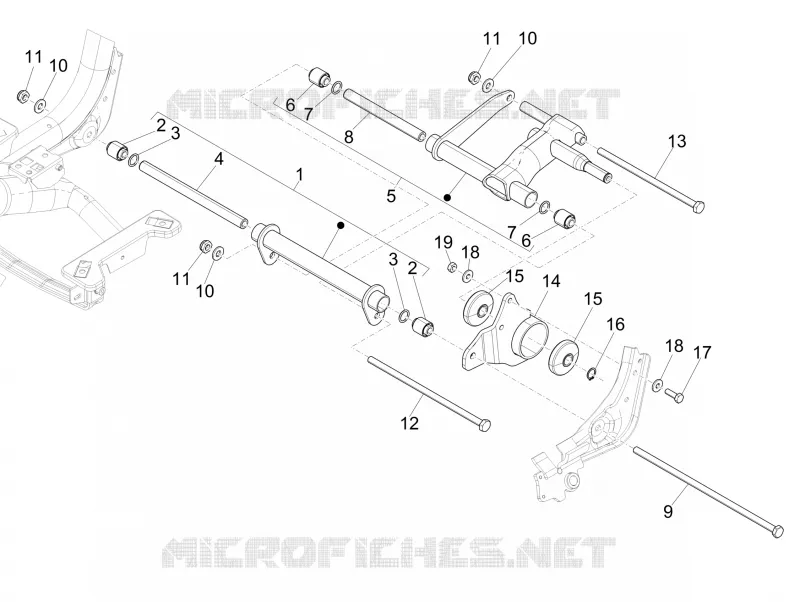 Swinging arm PIAGGIO PIAGGIO-SCOOTER 150 MEDLEY 2021  Medley 150 4T ie Euro 5 ABS
