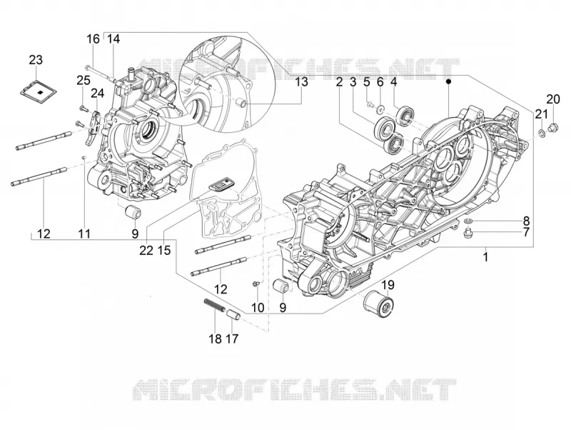 Crankcase PIAGGIO PIAGGIO-SCOOTER 350 MP3 2018  MP3 350 ABS E4