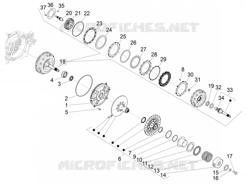 Driven pulley PIAGGIO PIAGGIO-SCOOTER 350 MP3 2018  MP3 350 ABS E4