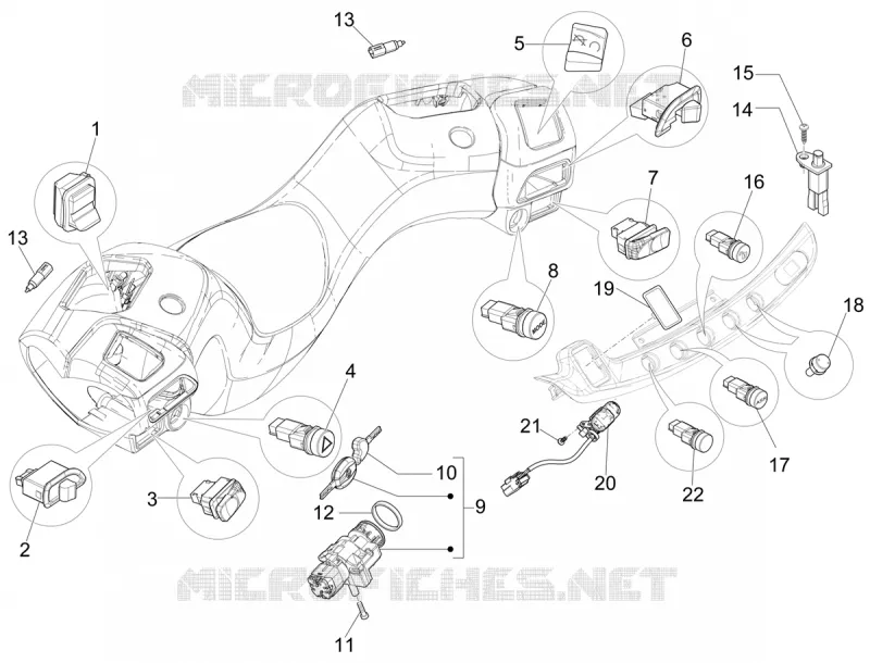 SWITCHES PIAGGIO PIAGGIO-SCOOTER 400 MP3 2021  MP3 400 Euro 5