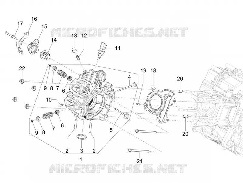 CYLINDER HEAD - VALVES PIAGGIO PIAGGIO-SCOOTER 125 MYMOOVER 2021  Mymoover 125 Poste Italiane Euro 5