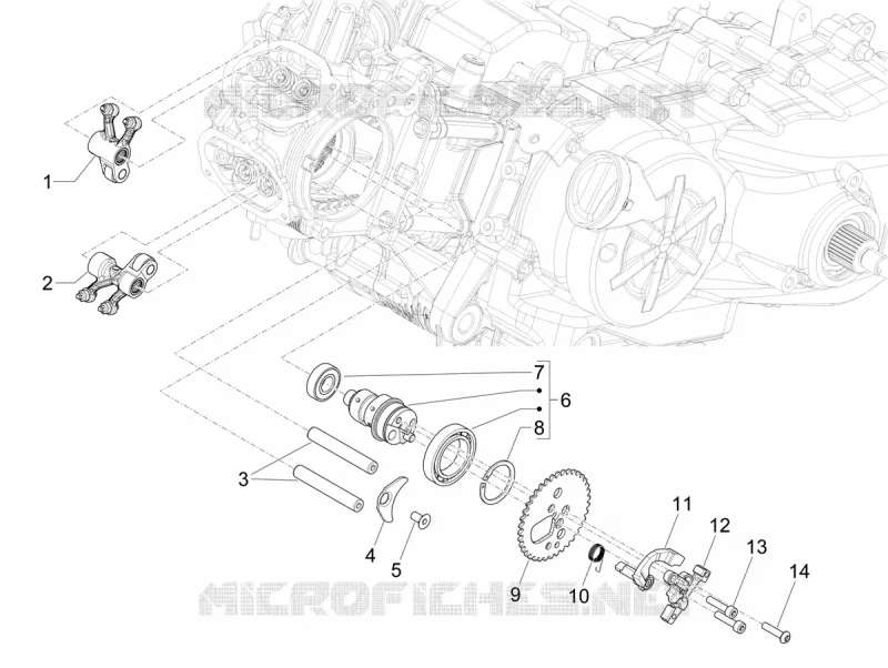 Rocking levers support unit PIAGGIO PIAGGIO-SCOOTER 125 MYMOOVER 2021  Mymoover 125 Delivery 4T 4V Euro 5